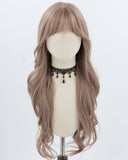 Dark Pink Purple Wavy Synthetic Wig  HW769