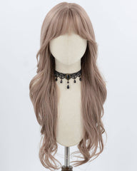 Dark Pink Purple Wavy Synthetic Wig  HW769