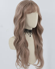 Dusty Pink Curly Synthetic Wig HW632