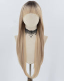 32inch Long Ombre Blonde Synthetic Wig HW662