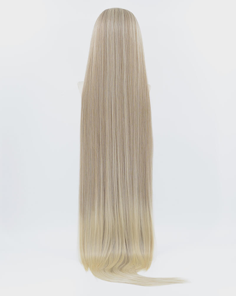 60Inch Long Blonde Synthetic Lace Front Wig WW721