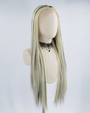 Blonde Black Synthetic Lace Front Wig WW442-1