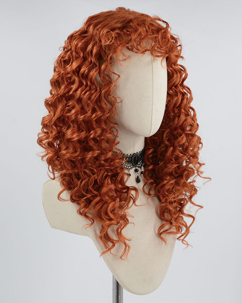 Orange Curly Synthetic Wig HW364