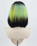 Black Ombre Green Bob Synthetic Lace Wig WW660
