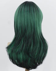Ombre Green Black Synthetic Wig HW861