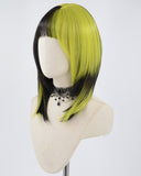 Green Black Synthetic Lace Front Wig HW310