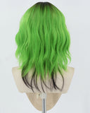 Green Ombre Black Synthetic Wig HW637