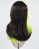 Light Green Black Synthetic Wig HW400
