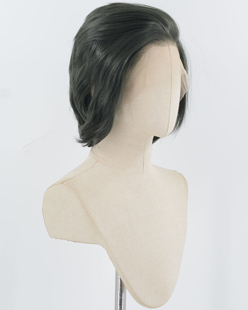 Dark Green Short Synthetic Lace Front Wig MW036