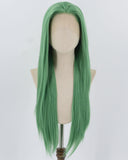 Green Long Straight Synthetic Lace Front Wig WW902
