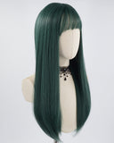 Dark Green Long Straight Synthetic Wig HW302