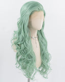 Green Wavy Synthetic Lace Front Wig WW1013