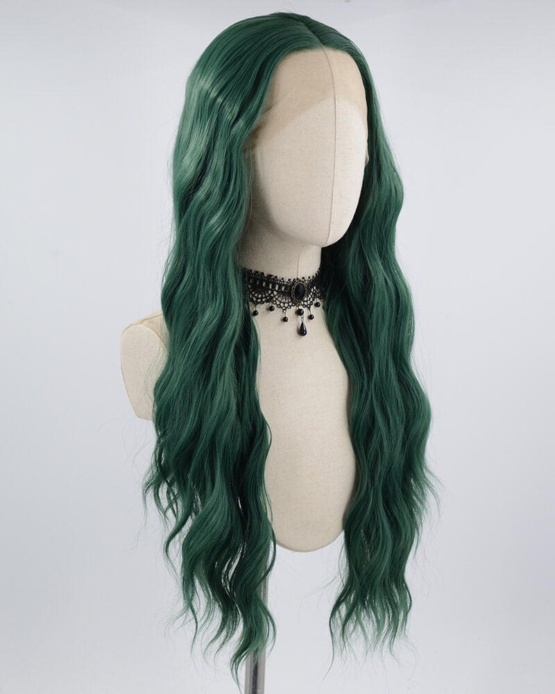 Green Curly Synthetic Lace Front Wig WW199