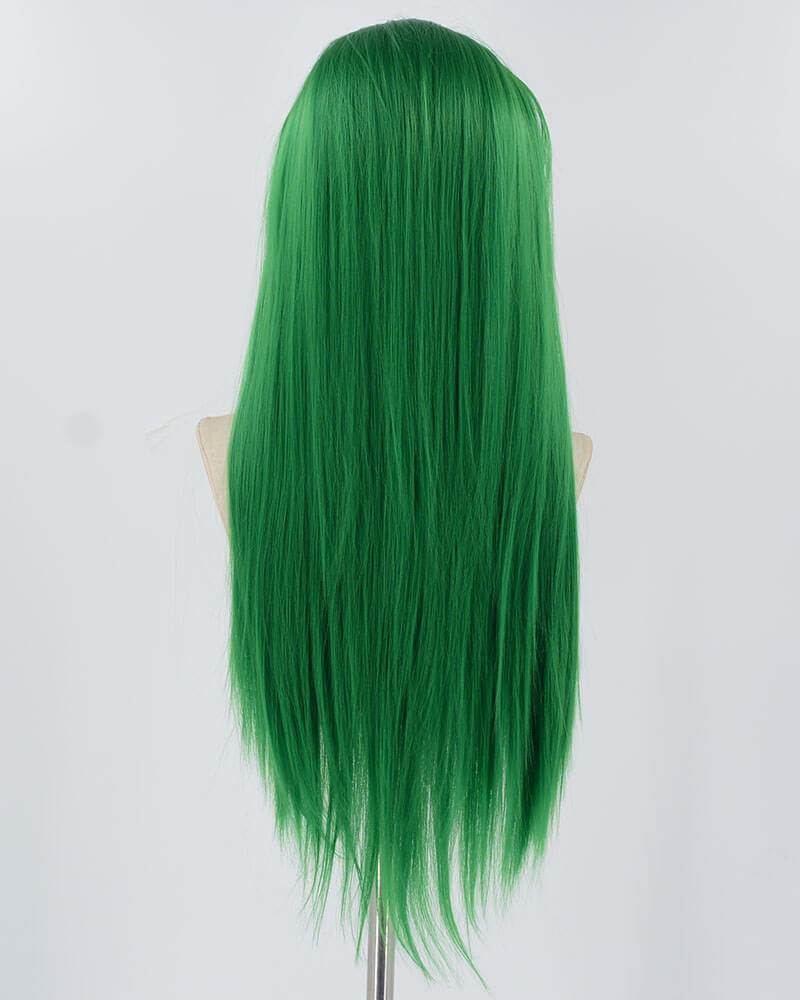 Green Long Straight Synthetic Lace Front Wig WW857