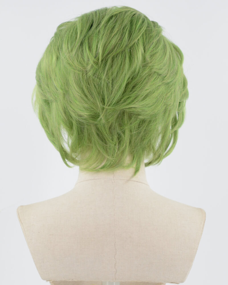 Green Short Synthetic Lace Front Wig MW013