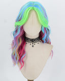 Green Blue Mixed Wavy Synthetic Wig HW828