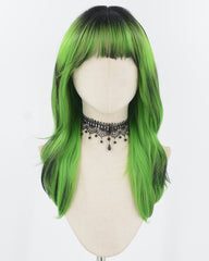 Ombre Green Synthetic Wig HW744