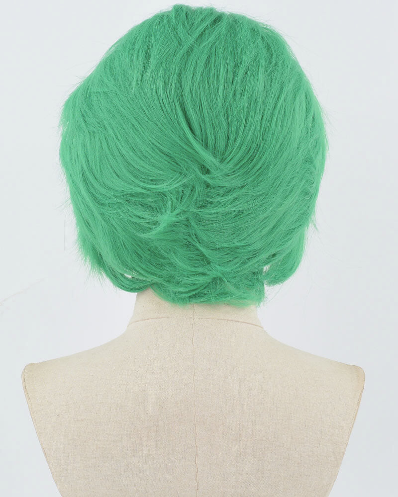 Green Short Synthetic Lace Front Wig MW035
