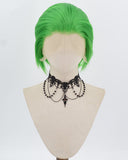 Green Short Cosplay Synthetic Lace Front Wig WW1017