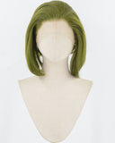 Green Short Synthetic Lace Front Wig MW020