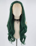 Green Wavy Synthetic Lace Front Wig WT239