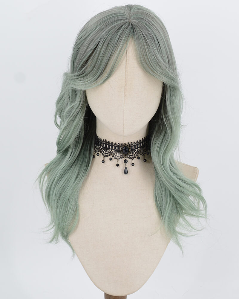 Green Wavy Synthetic Wig HW829