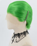 Green Short Cosplay Synthetic Lace Front Wig WW1017