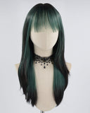 Green Black Synthetic Wig HW380