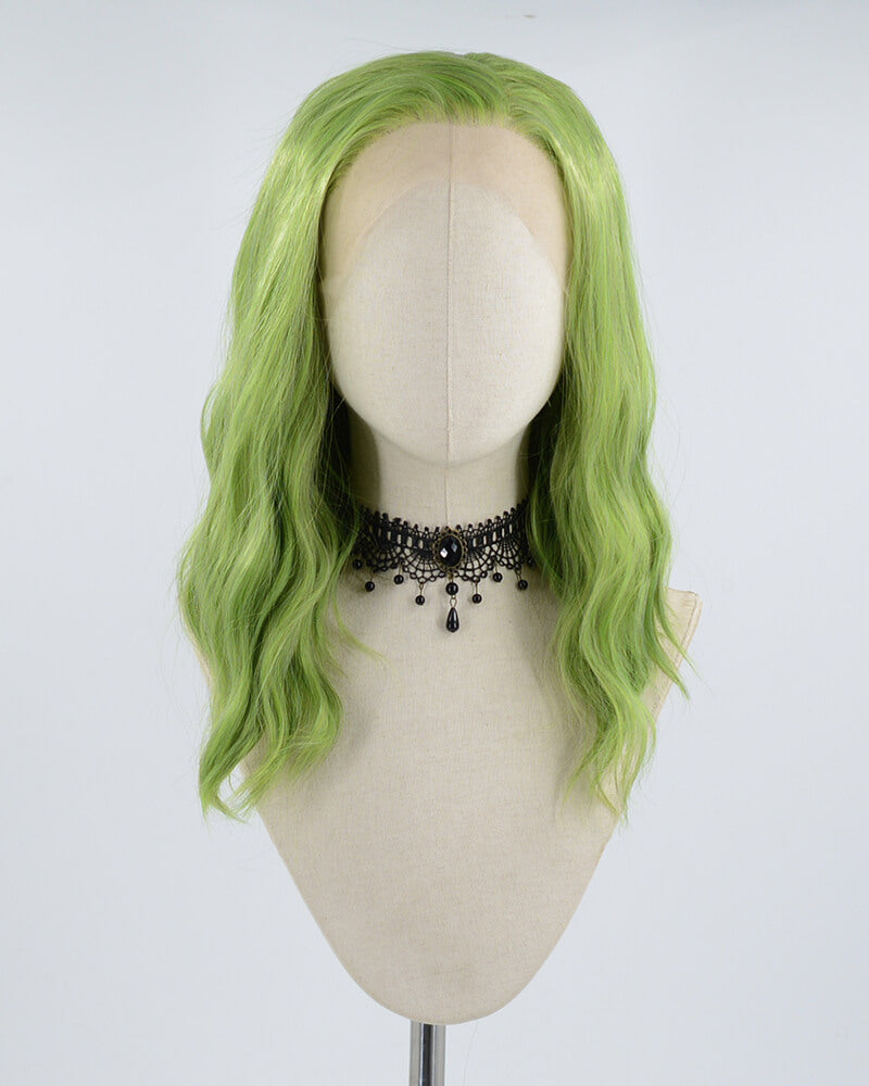 Green Mixed Black Synthetic Lace Front Wig WW524