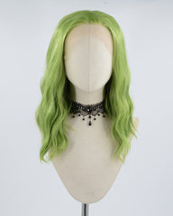 Green Mixed Black Synthetic Lace Front Wig WW524