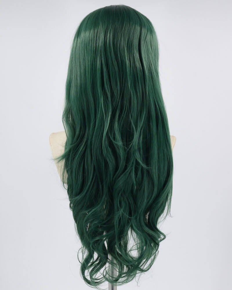 Green Wavy Synthetic Lace Front Wig WT239
