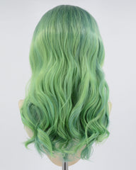 Ombre Green Wavy Synthetic Lace Front Wig WW597