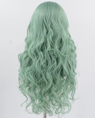 Green Wavy Synthetic Lace Front Wig WW1013