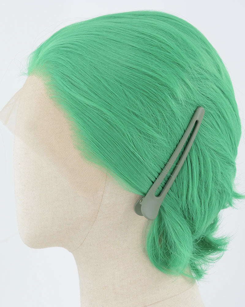 Green Short Synthetic Lace Front Wig MW035