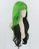 Green Black Long Synthetic Wig HW727