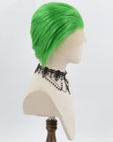 Green Short Cosplay Synthetic Lace Front Wig WW1017