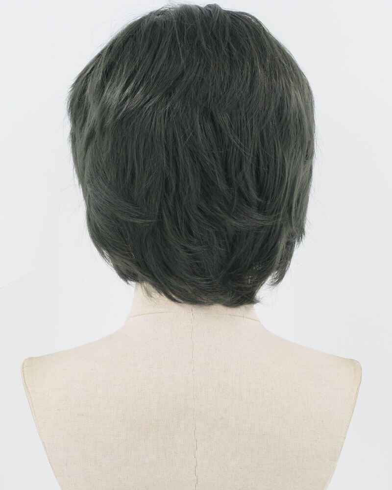 Dark Green Short Synthetic Lace Front Wig MW036