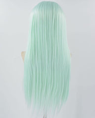 Light Green Long Straight Synthetic Lace Front Wig WW781