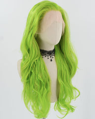 Green Tinsel Synthetic Lace Front Wig WW805