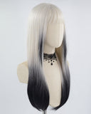 Grey Ombre Black Synthetic Wig HW339