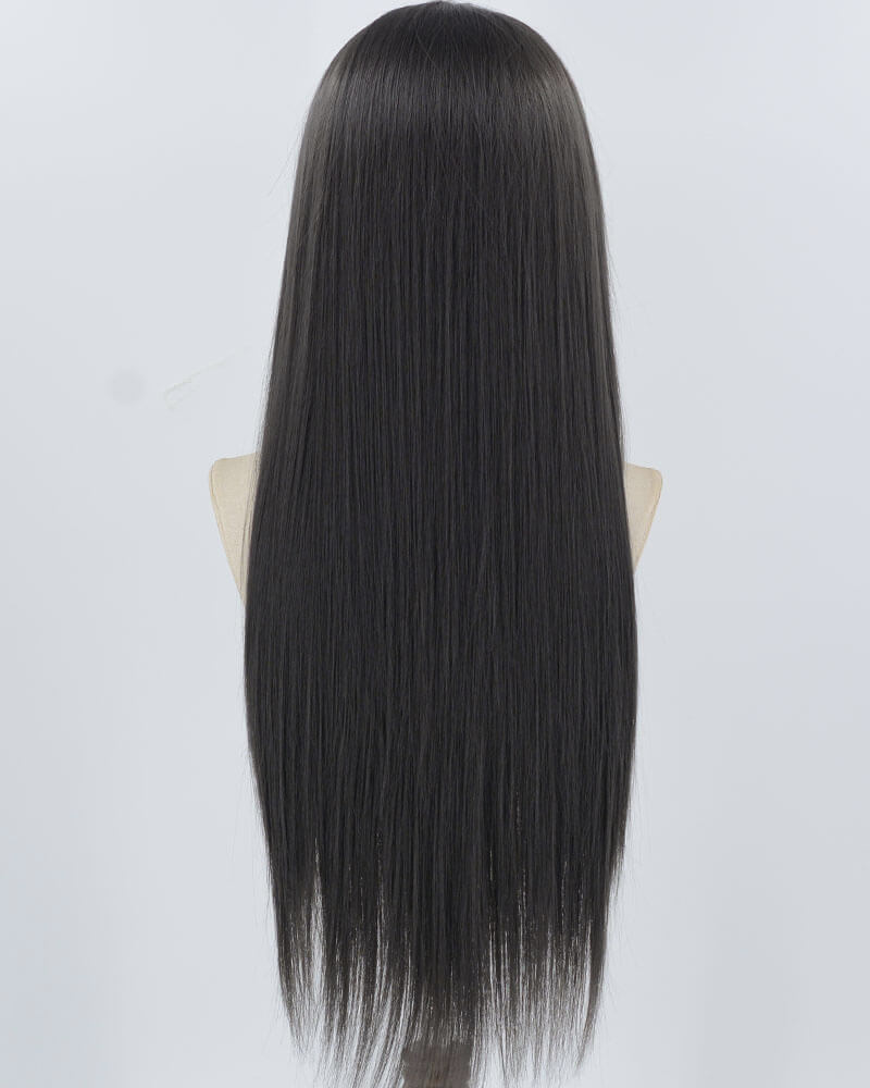 Grey Black Synthetic Lace Front Wig WW883