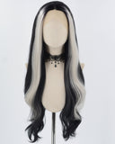 Black Ombre Grey Synthetic Lace Front Wig WW787
