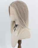 Mixed Grey Blonde Ombre Synthetic Lace Front Wig WW1066