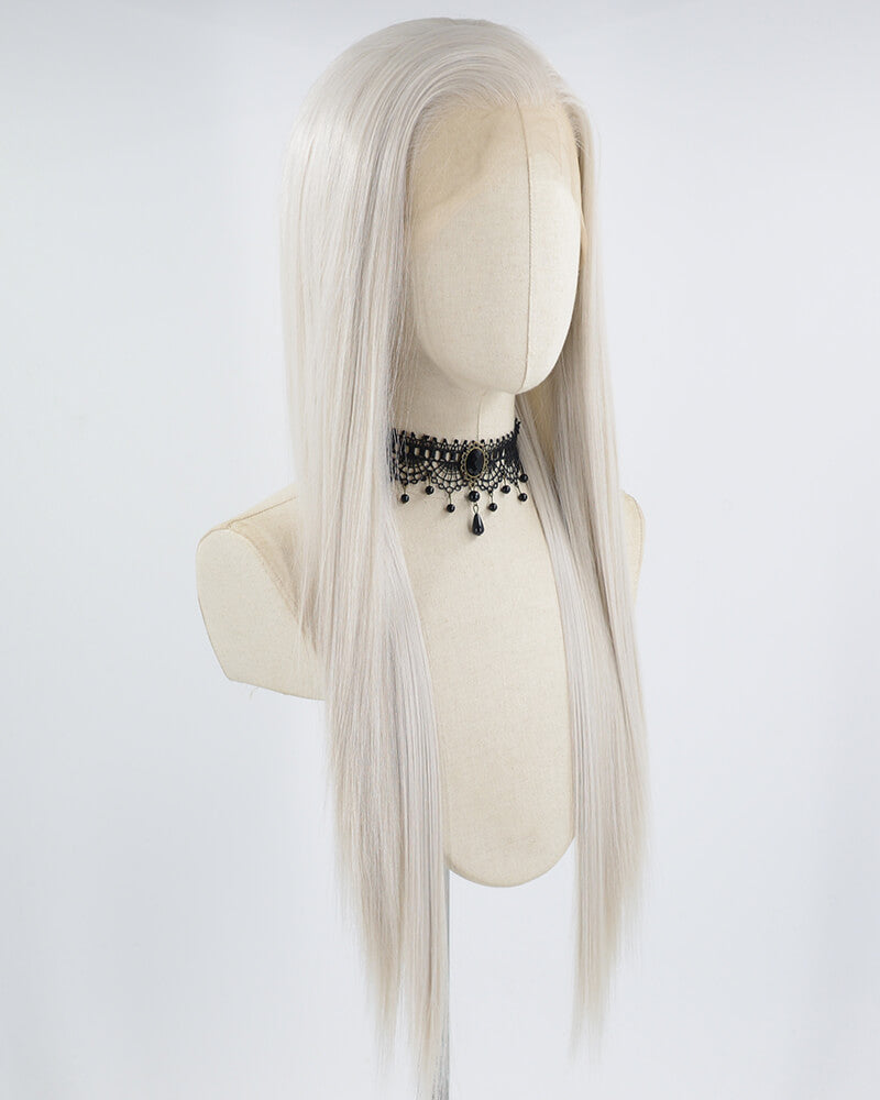 Grey Blonde Straight Synthetic Lace Front Wig WW667