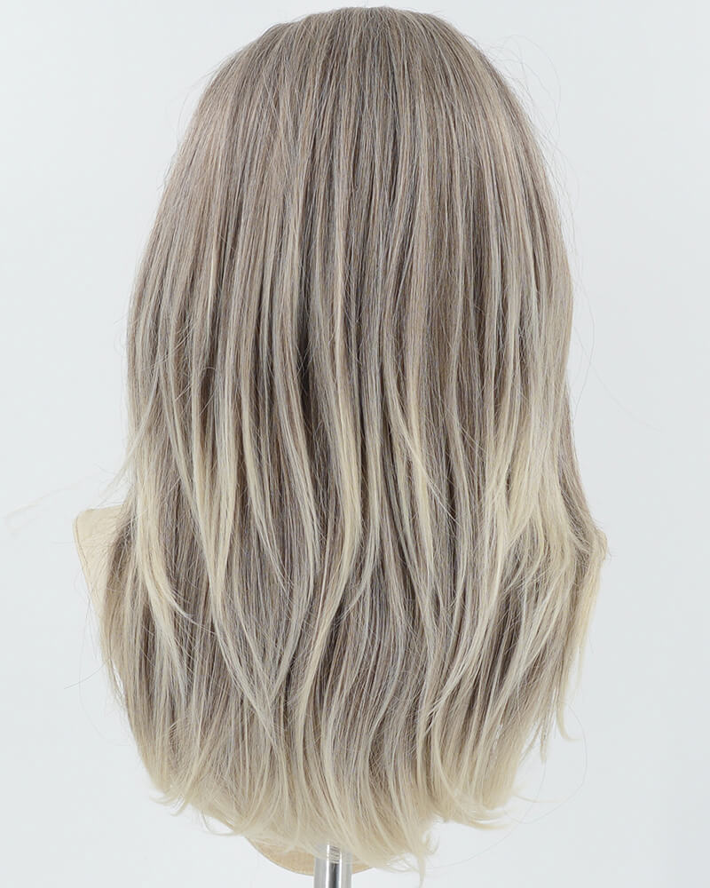 13*6 Mixed Grey Ombre Blonde Synthetic Lace Front Wig WW809