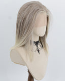 Mixed Grey Blonde Ombre Synthetic Lace Front Wig WW1066