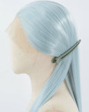 Grey Green Blue Synthetic Lace Front Wig WW889