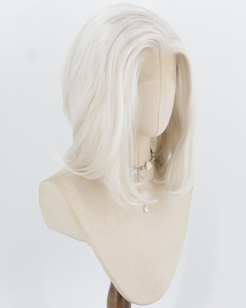 White Grey Bob Synthetic Lace Front Wig WW663