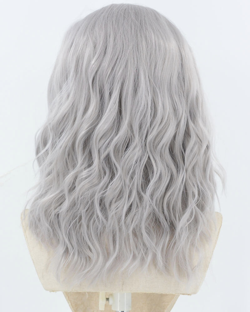 Dark Grey Curly Synthetic Lace Front Wig WW924