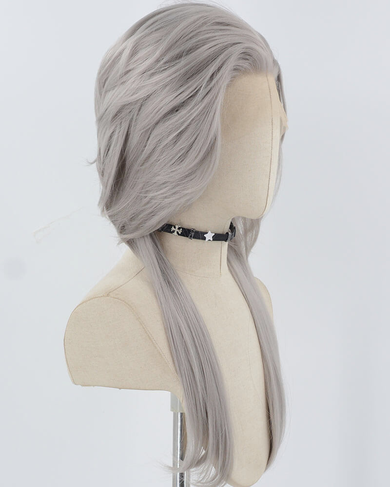 Grey Synthetic Lace Front Wig WW850